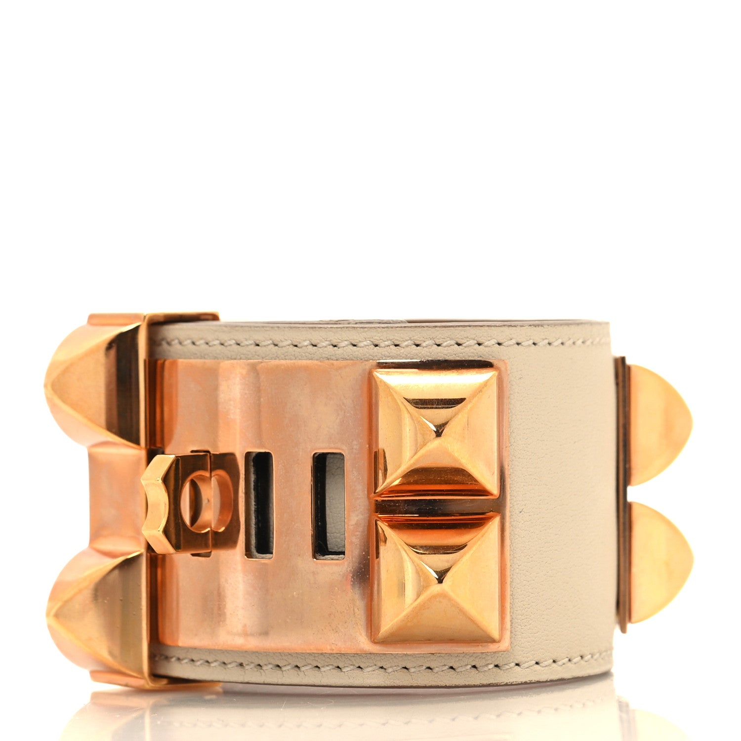 Hermes Swift Collier De Chien CDC Bracelet S Craie 3 of 6