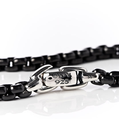 David Yurman Sterling Silver Darkened Stainless Steel Box Chain Bracelet 4 of 4