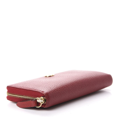 Gucci Dollar Calfskin GG Marmont Zip Around Wallet Hibiscus Red 4 of 12