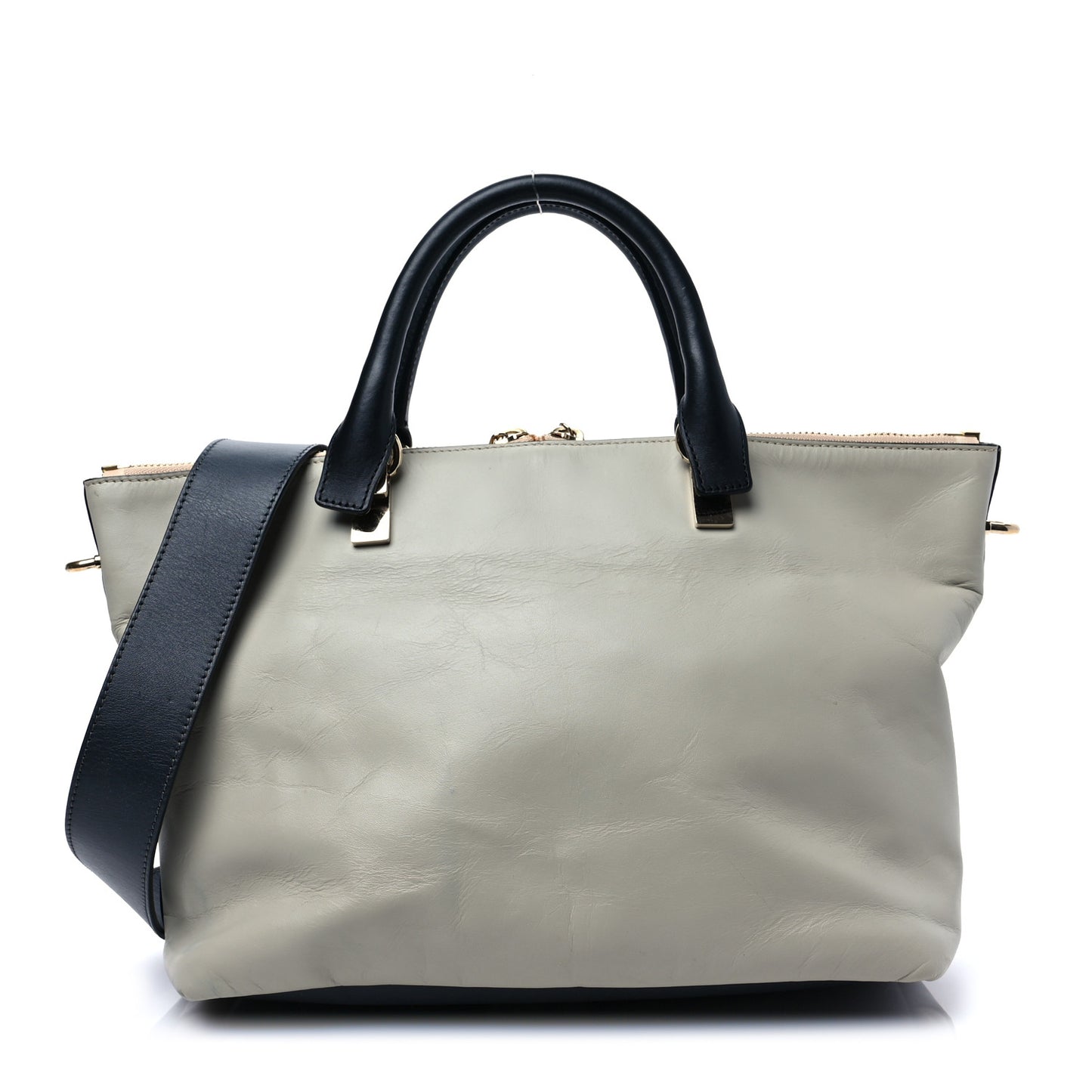 Smooth Calfskin Medium Baylee Tote Marshmallow