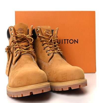 Louis Vuitton X Timberland Suede Calfskin Mens Ankle Boots 9.5 9 of 9