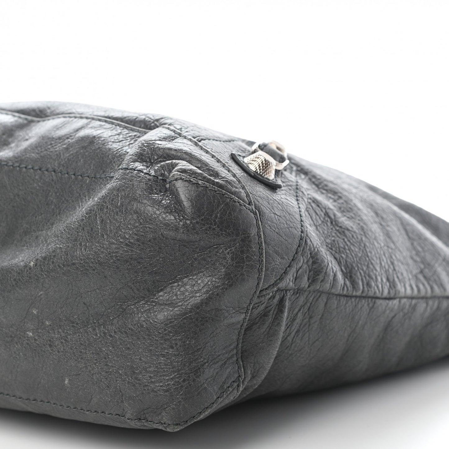 Agneau Giant 12 Silver Hardware Day Hobo Gris Tarmac