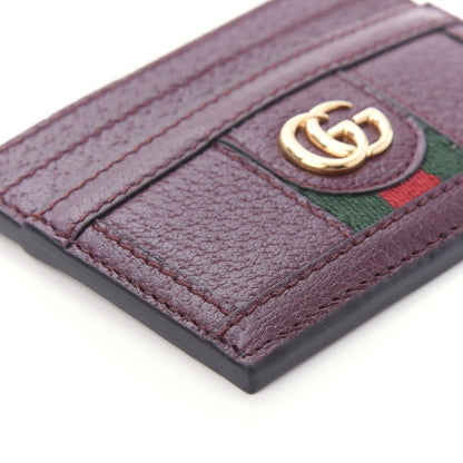 Gucci Calfskin Web GG Ophidia Card Holder Vintage Bordeaux 6 of 10