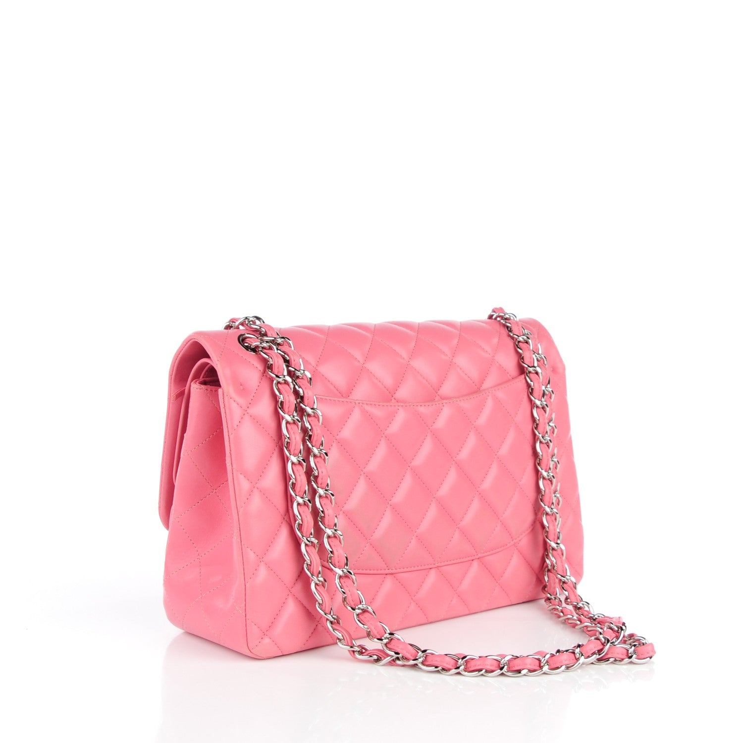 Chanel Lambskin Quilted Jumbo Double Flap Pink 3 of 8