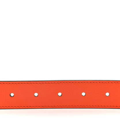 Gucci Azalea Calfskin Enamel Monochrome Double G 30mm Belt 85 34 Deep Orange 4 of 6