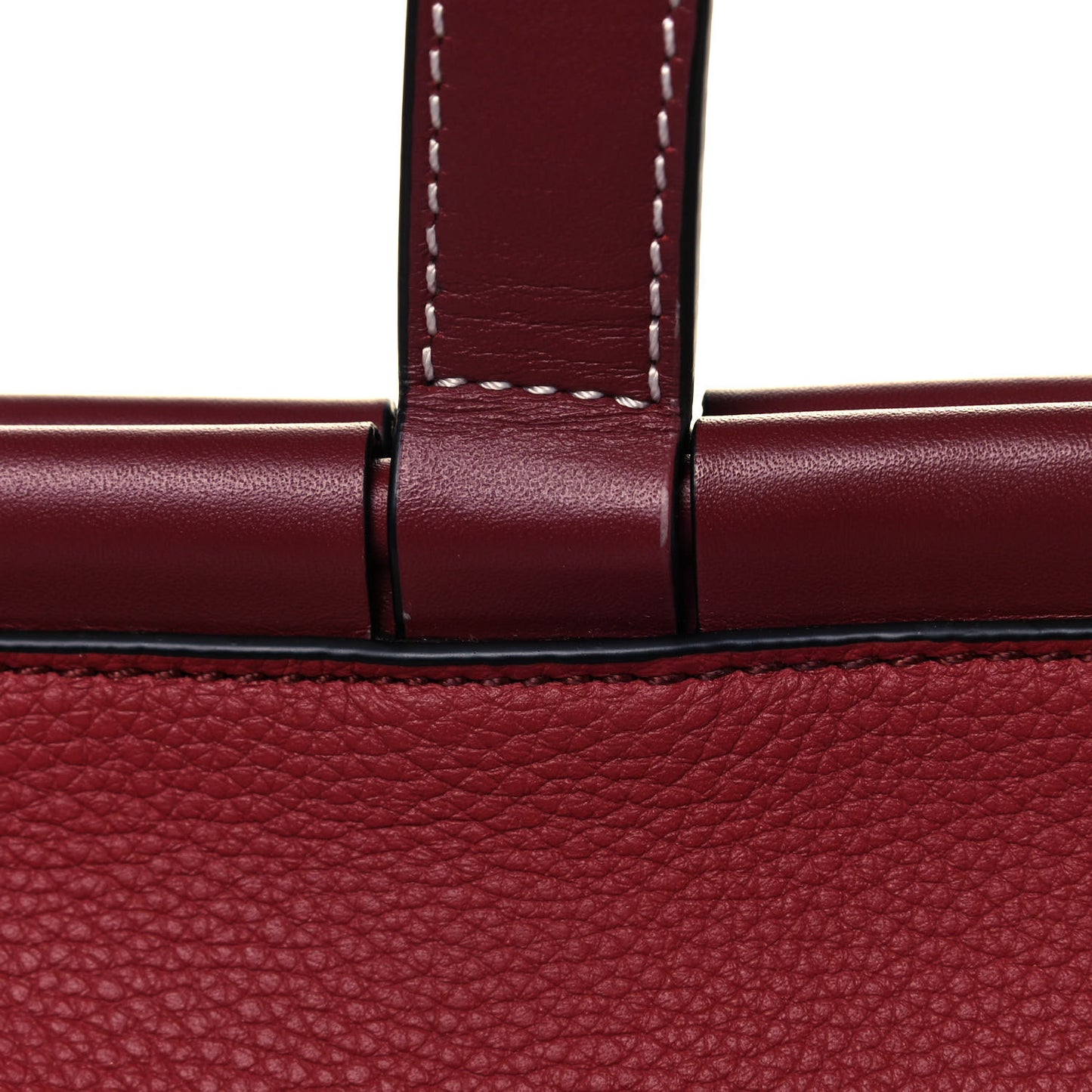 Soft Grained Calfskin Medium Cushion Tote Merlot
