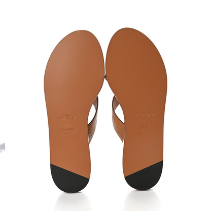 Givenchy Calfskin Logo Strap Sandals 38 Brown 5 of 8