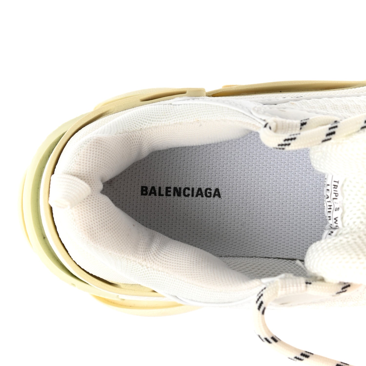 Balenciaga Fabric Mesh Womens Triple S Sneakers 35 White 6 of 9