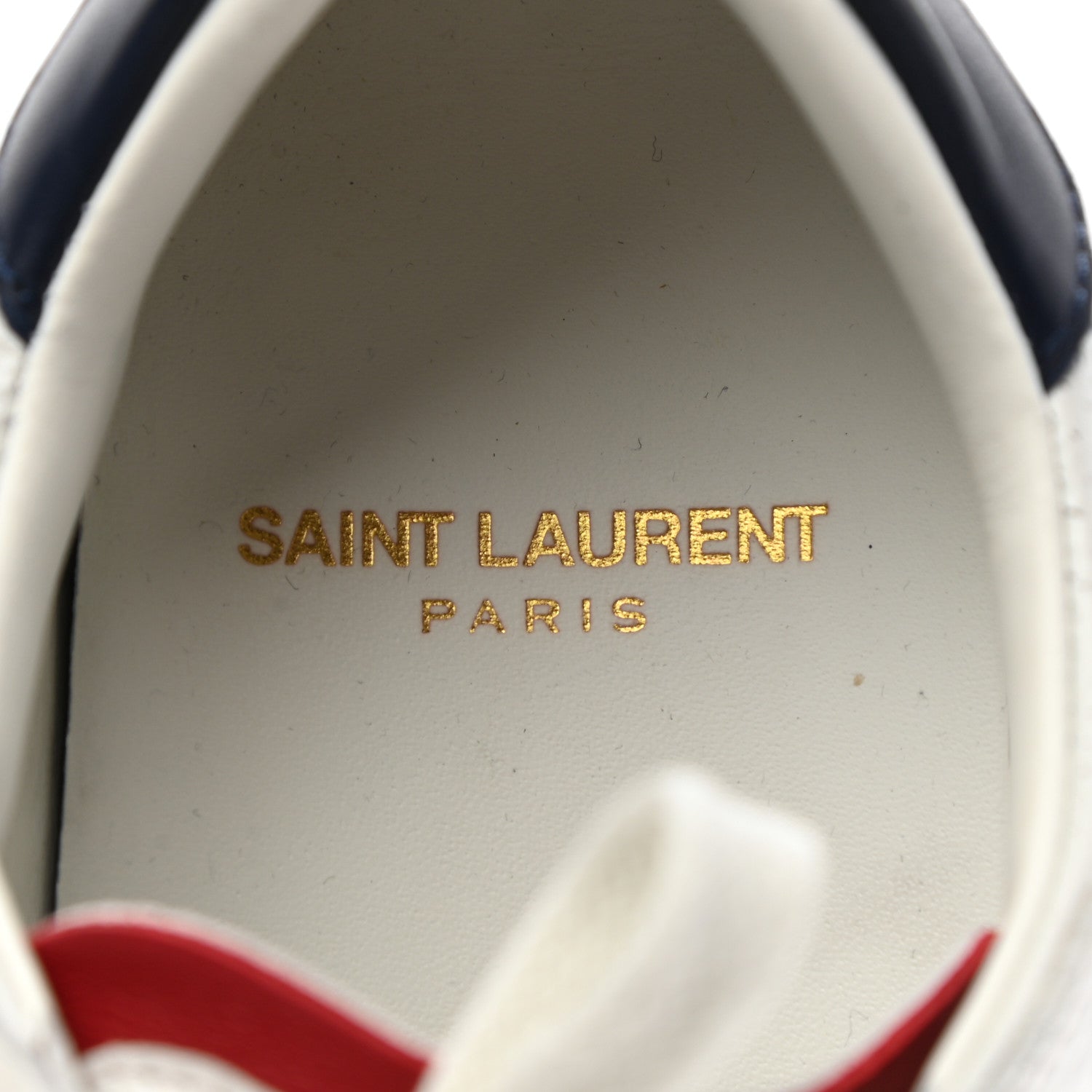 Saint Laurent Calfskin Perforated Suede SL10 Court Classic Low Top Sneakers 36.5 White 7 of 10