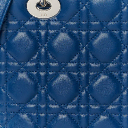 Christian Dior Lambskin Cannage Medium Lady Dior Blue 8 of 10