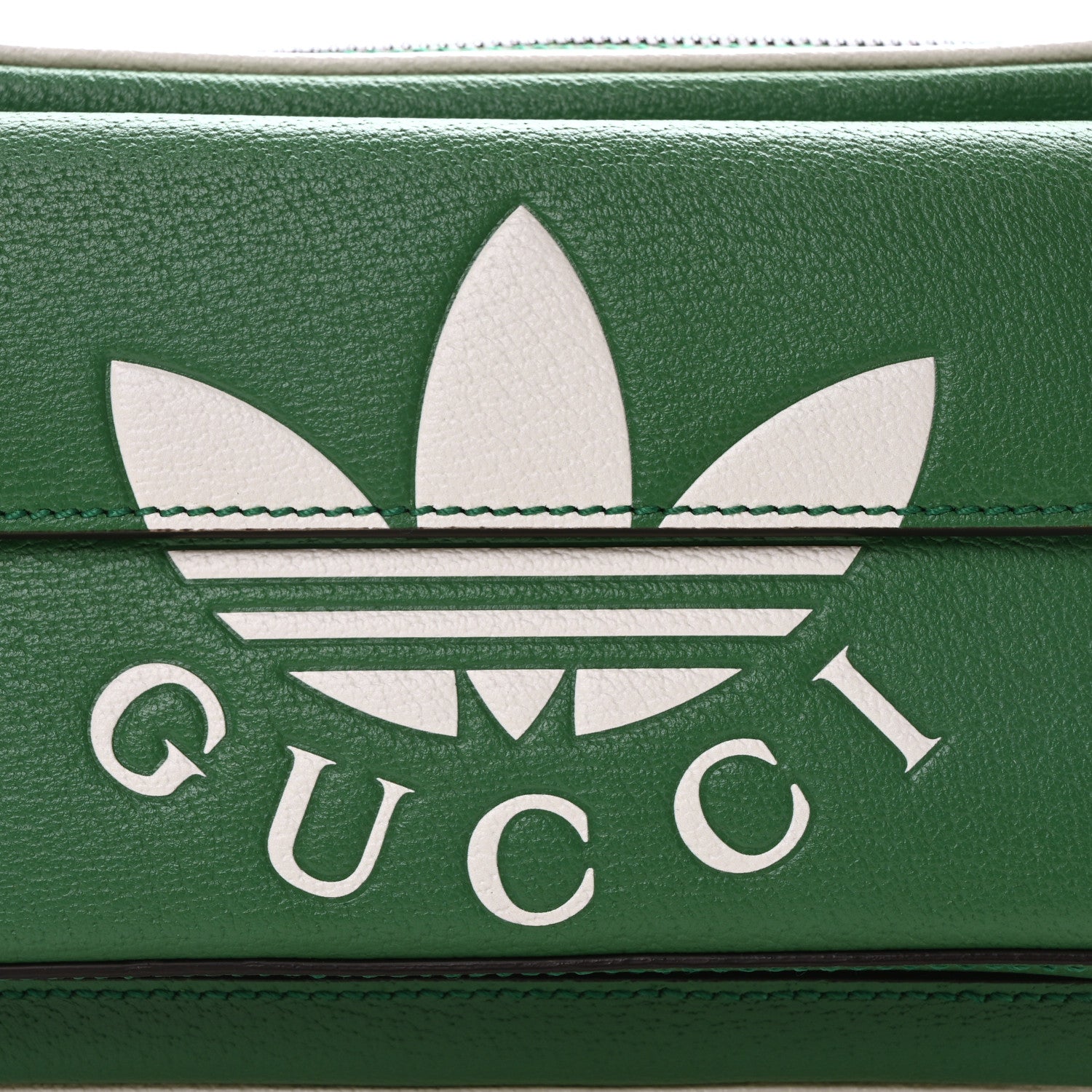 Gucci X ADIDAS Textured Dollar Calfskin Belt Bag Green 8 of 10