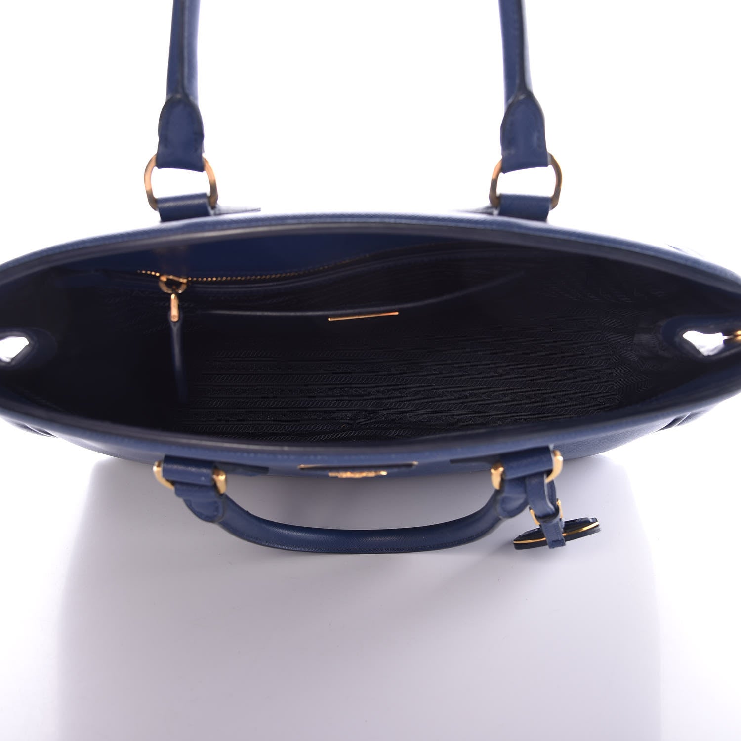 Prada Saffiano Lux Parabole Tote Bleuette 5 of 19