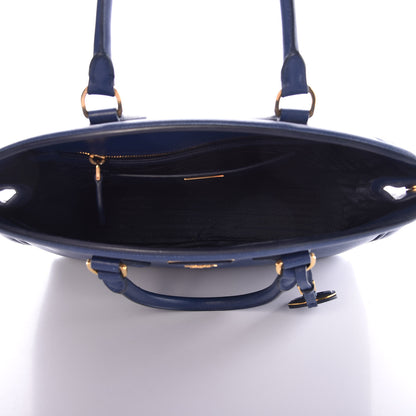 Prada Saffiano Lux Parabole Tote Bleuette 5 of 19