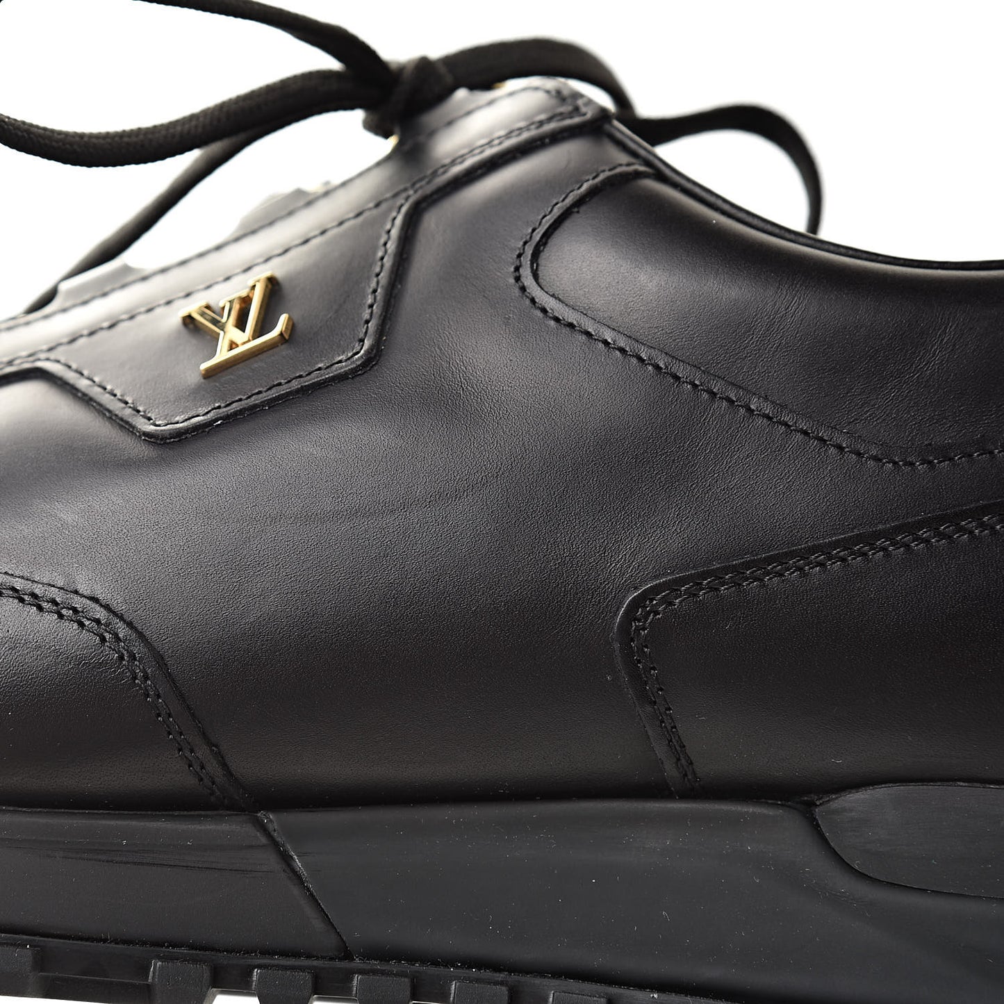 Calfskin Run Away Sneakers 12 Black