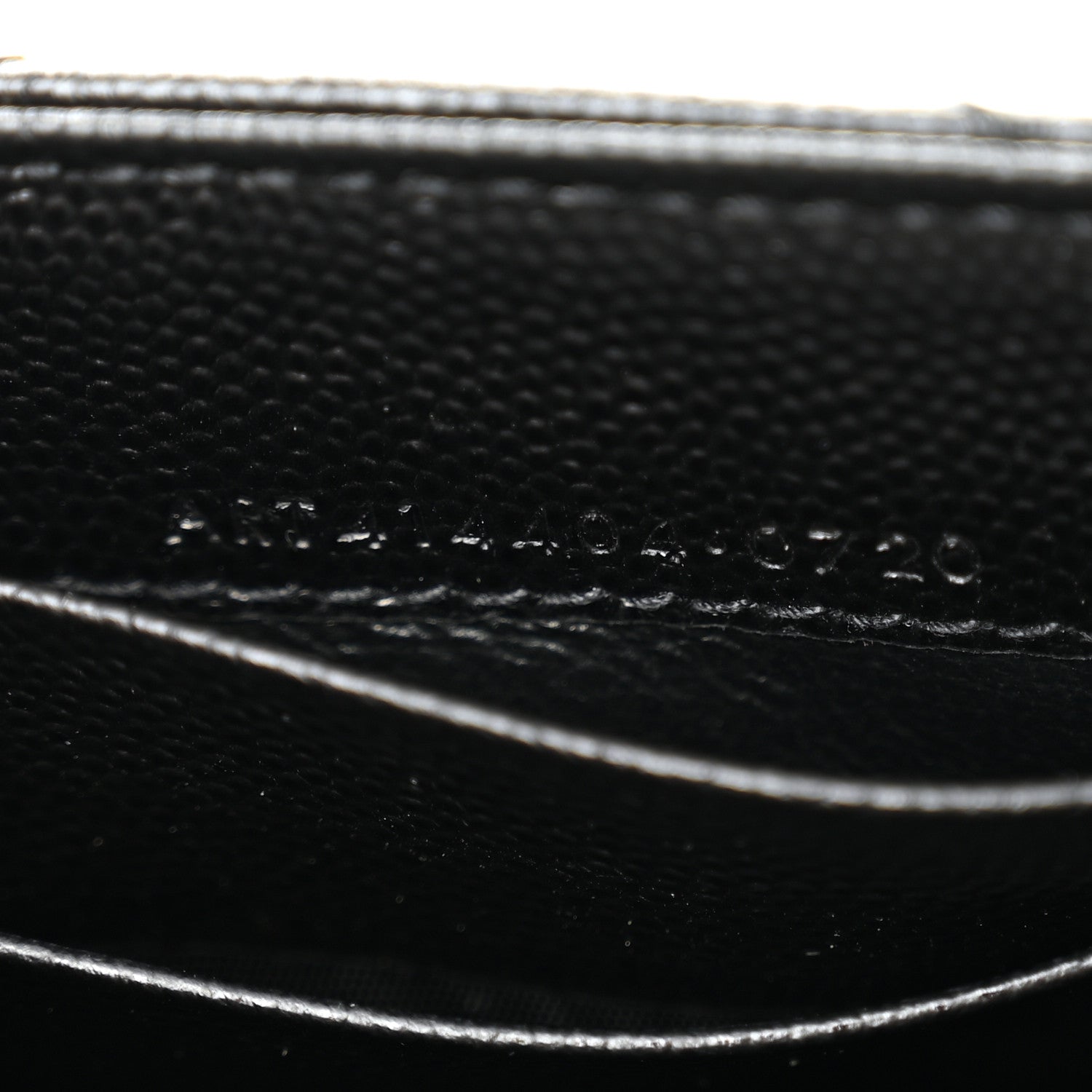 Saint Laurent Grain De Poudre Matelasse Chevron Small Monogram Envelope Wallet Black 7 of 7