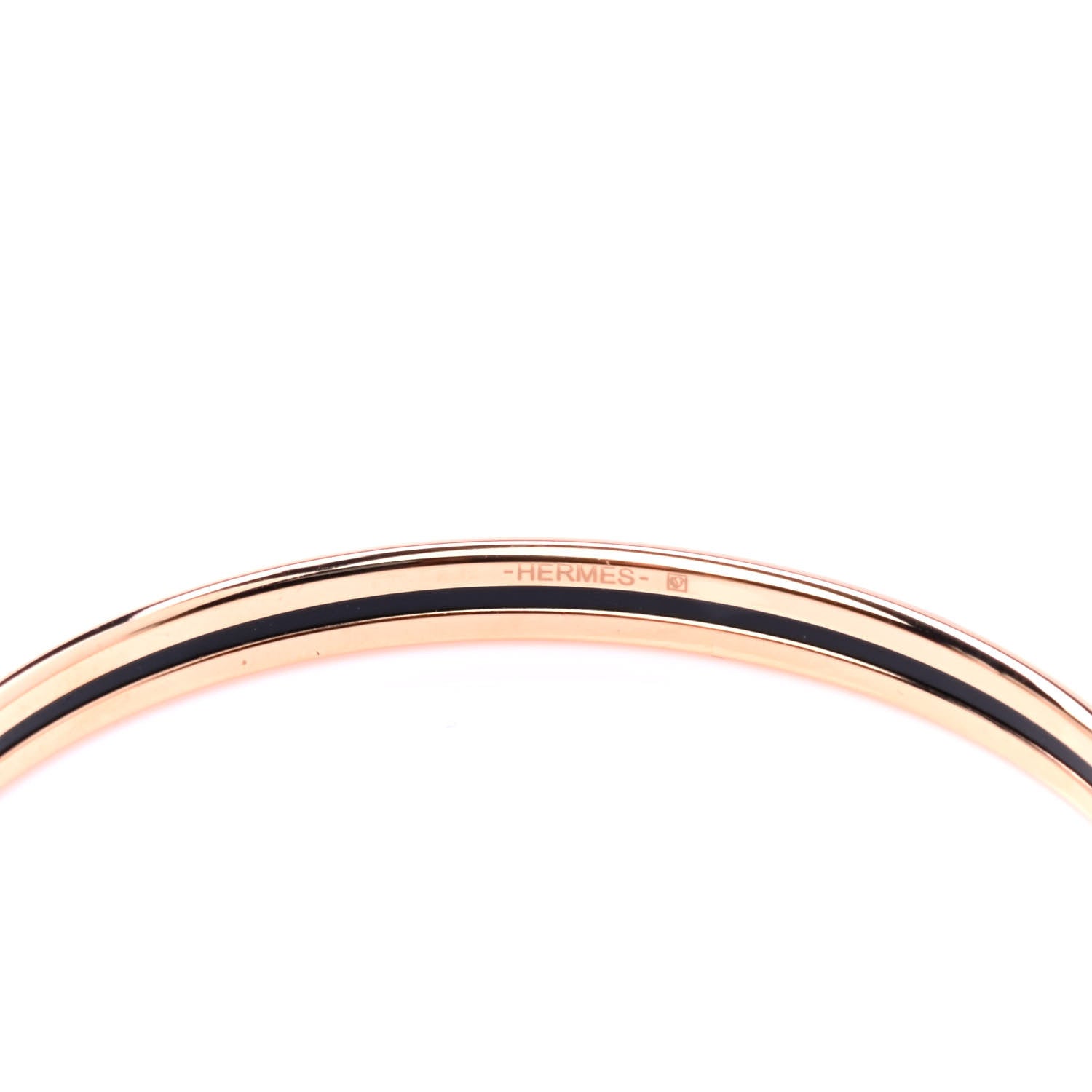 Hermes Enamel Printed Extra Narrow Printed Bracelet 65 Black 4 of 4