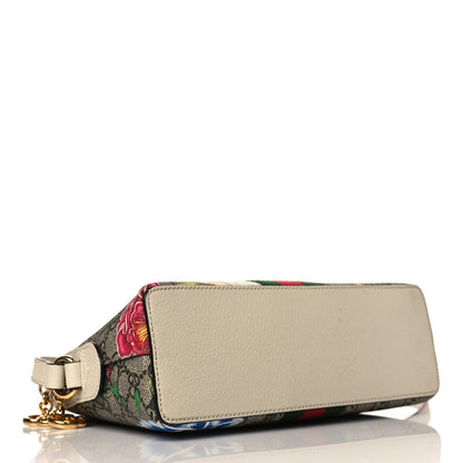 Gucci GG Supreme Monogram Flora Web GG Small Ophidia Dome Shoulder Bag White 5 of 12