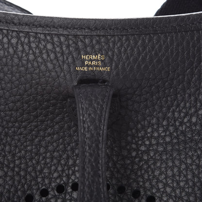 Hermes Taurillon Clemence Evelyne TPM Black 6 of 11
