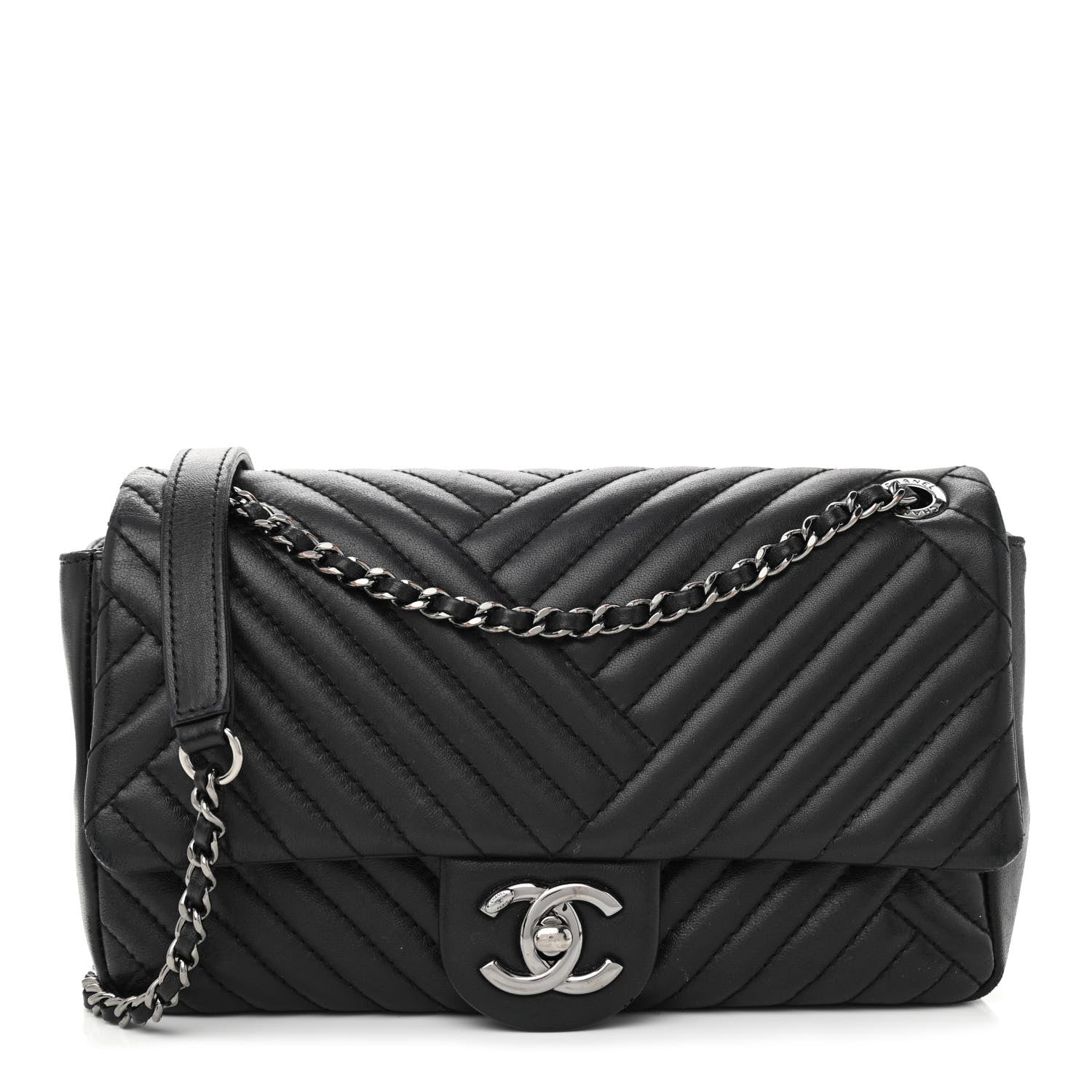 Chanel Lambskin Small CC Crossing Flap Black 1 of 11