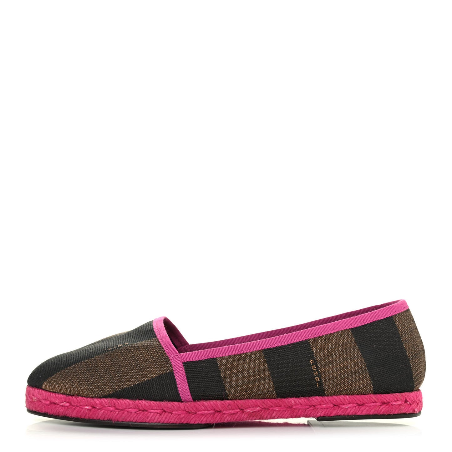 Canvas Pequin Espadrilles 39 Tobacco Black Rosa