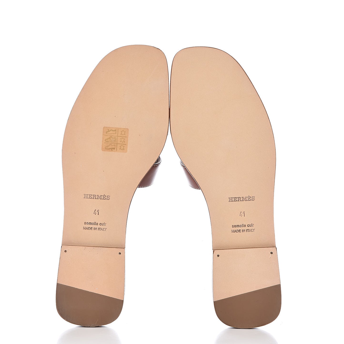 Box Calfskin Oran Sandals 41 Gold