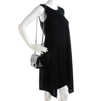 Chanel Lambskin Chevron Quilted Mini Square Flap Black 2 of 8