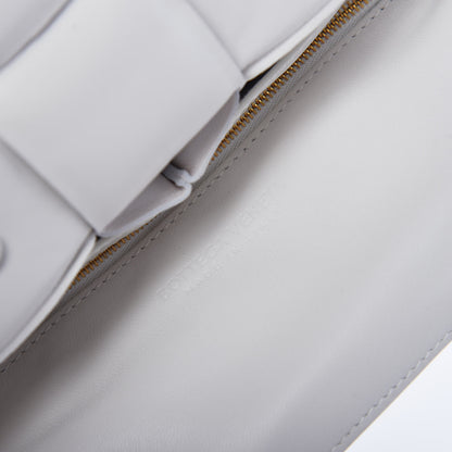 Bottega Veneta Lambskin Maxi Intreccio Padded Chain Cassette Crossbody Bag White 7 of 11