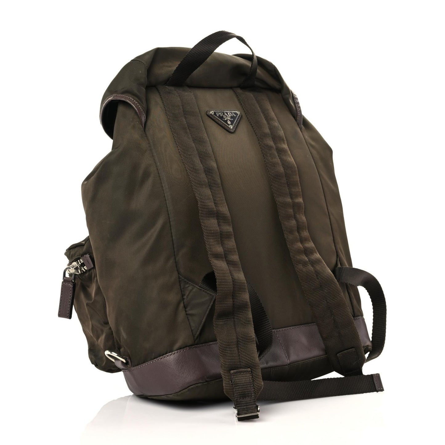 Tessuto Nylon Vela Medium Backpack Mimetico