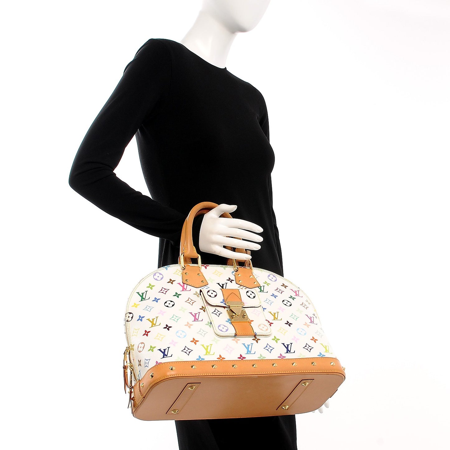 Monogram Multicolor Alma GM White