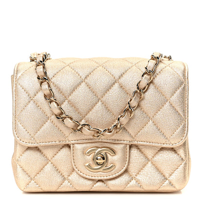 Chanel Metallic Lambskin Quilted Mini Square Flap Gold 1 of 12