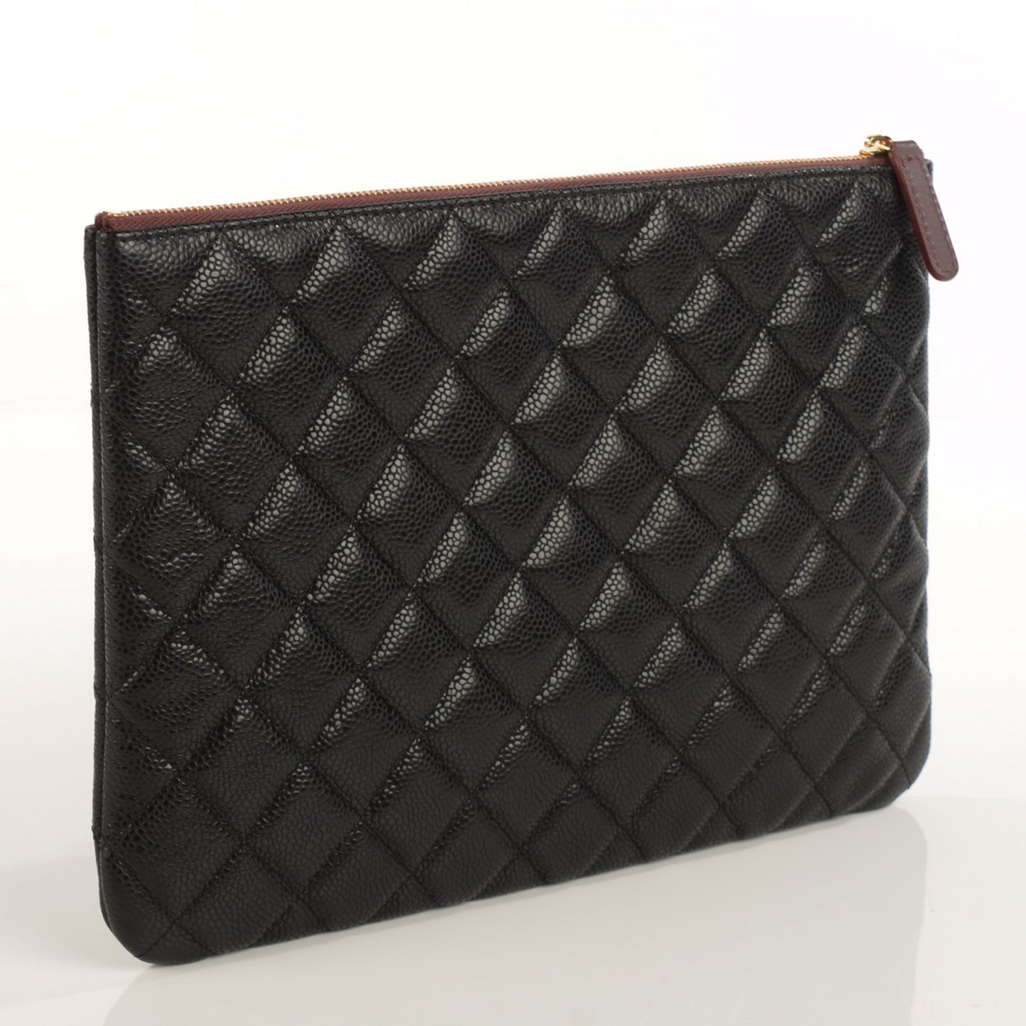 Caviar Quilted Medium Cosmetic Case Black