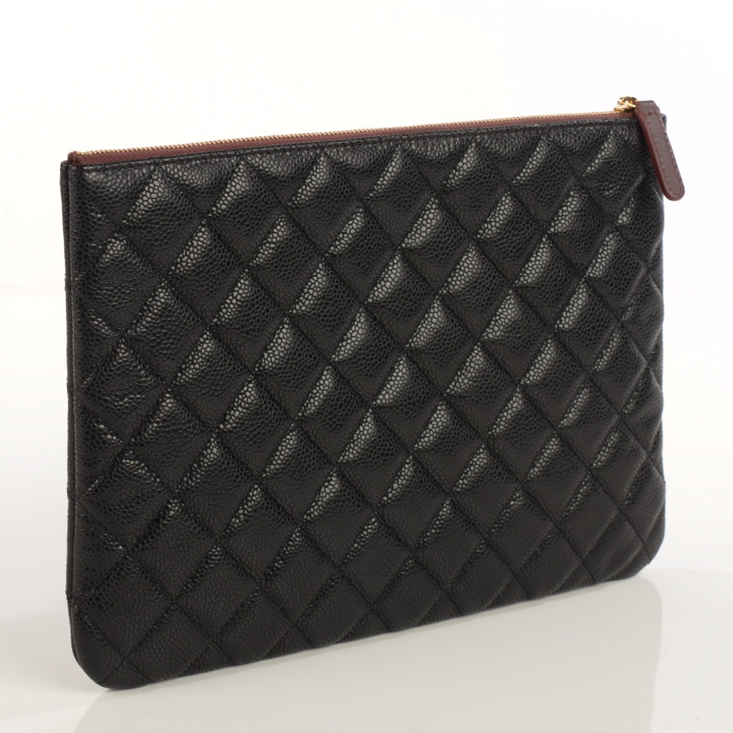 Chanel Caviar Quilted Medium Cosmetic Case Black 3 of 8