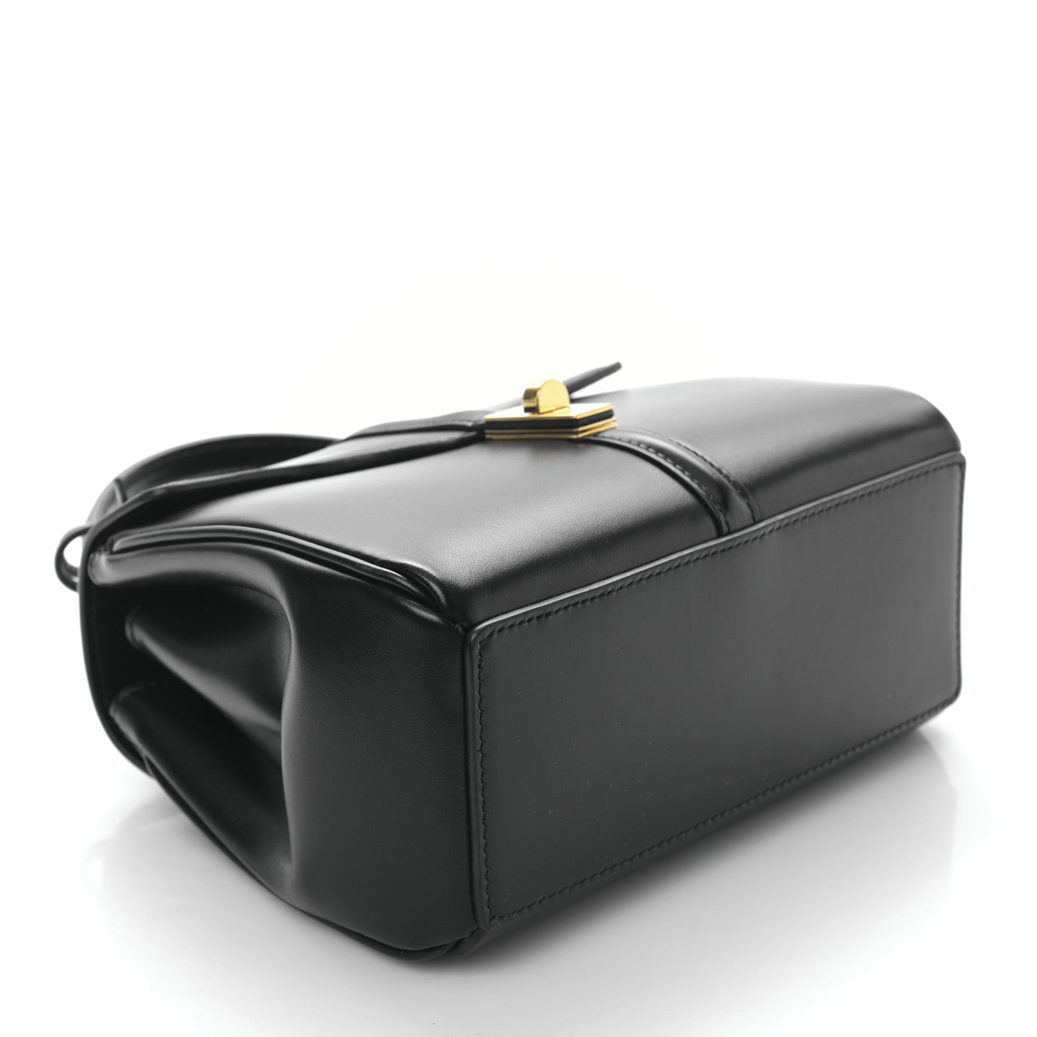 Celine Satinated Calfskin Mini 16 Top Handle Bag Black 4 of 9