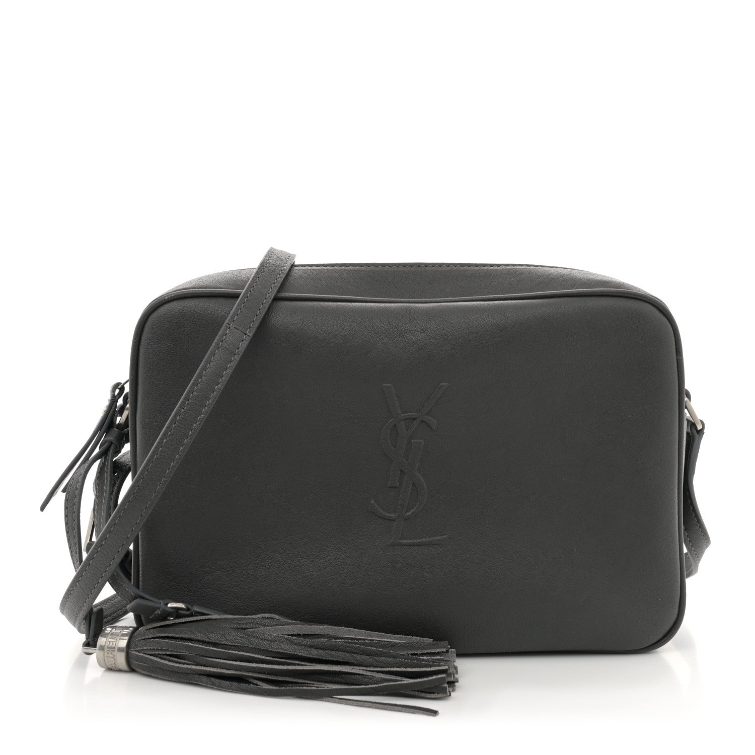 Saint Laurent Lambskin Monogram Small Lou Camera Bag Asphalt 1 of 12