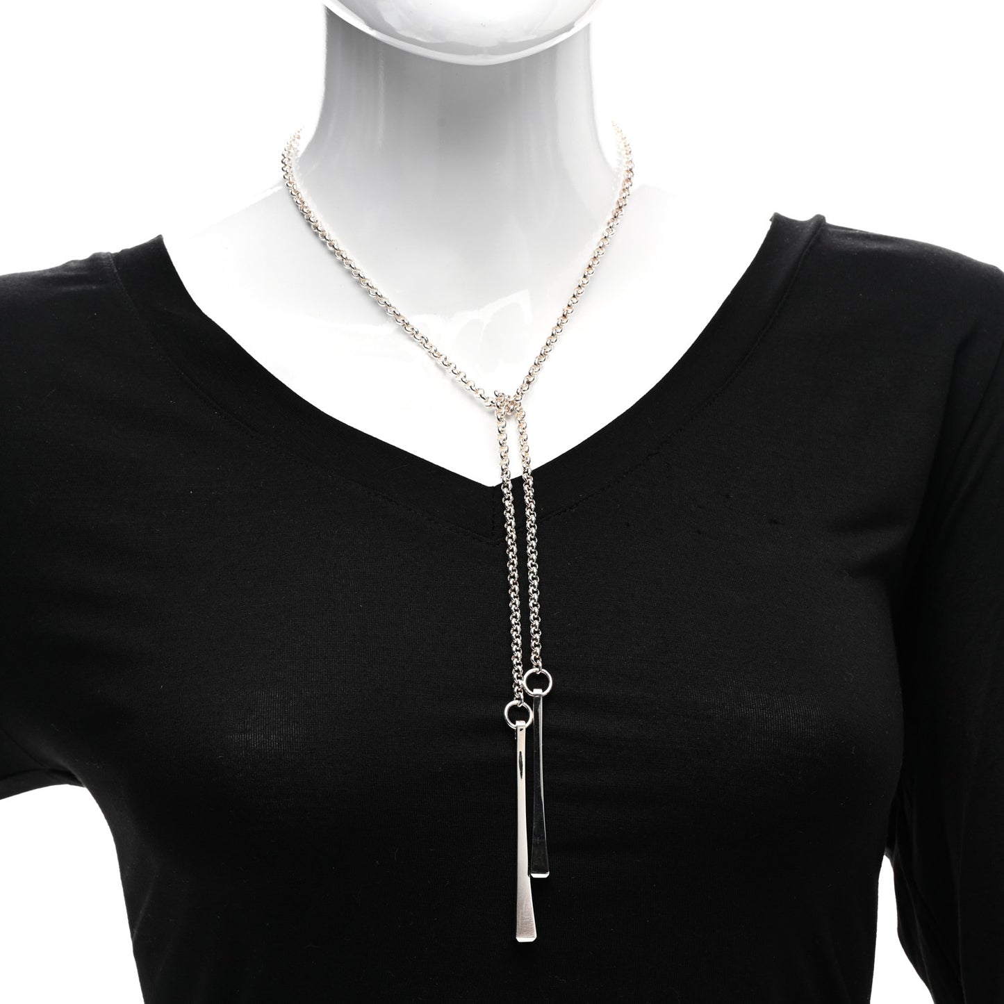 Sterling Silver Clou de Forge Lariat Necklace