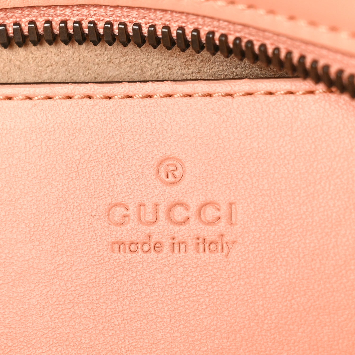 Gucci Calfskin Vertical Ring Matelasse Small GG Marmont Chain Shoulder Bag Peachy Chic 6 of 8