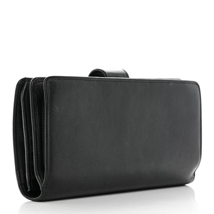 Chanel Caviar Sevruga French Long Wallet Black 3 of 15