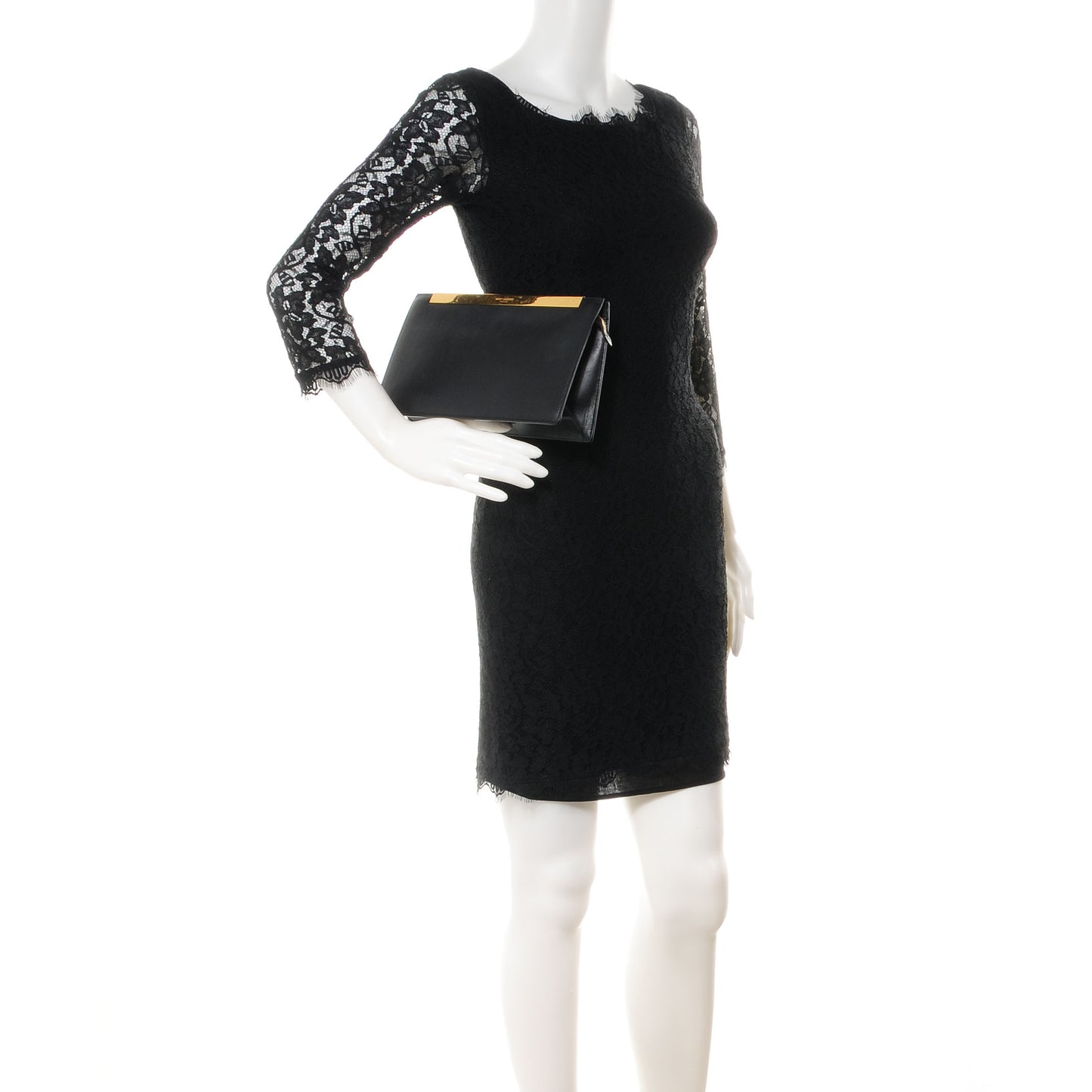 Leather Lutetia Clutch Black