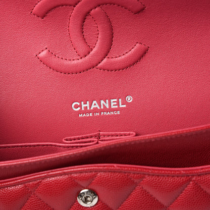 Chanel Caviar Quilted Medium Double Flap Dark Pink 5 of 10