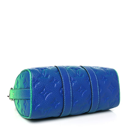Louis Vuitton Taurillon Illusion Keepall XS Bleu Vert 4 of 10