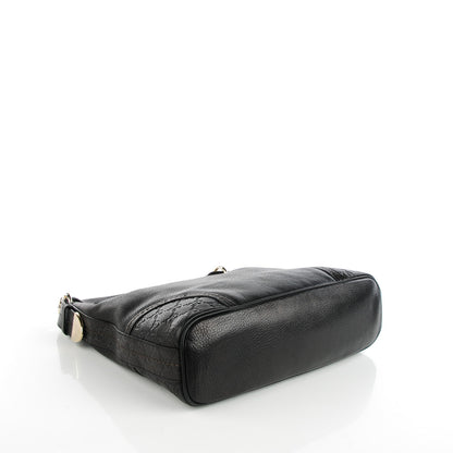 Gucci Pebbled Calfskin Guccissima Trim Medium Signoria Hobo Black 4 of 8