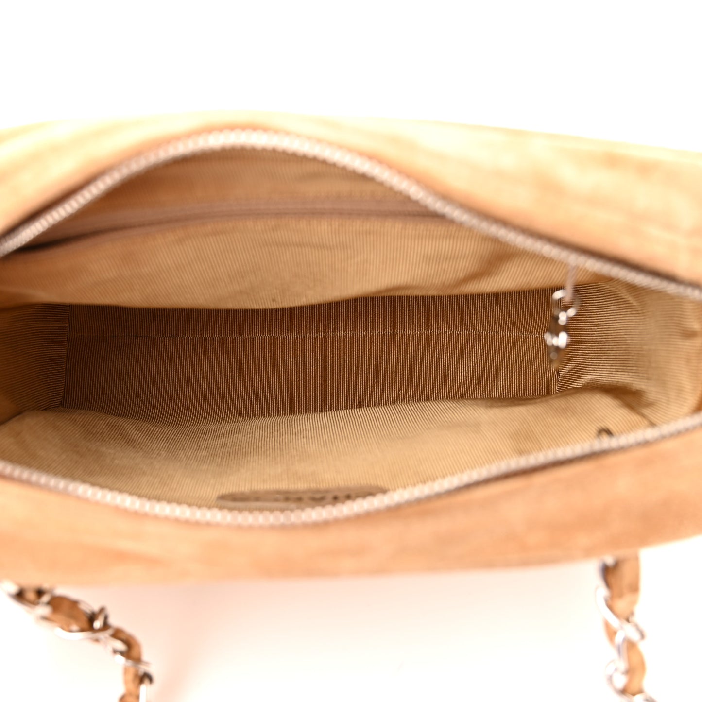 Suede CC Shoulder Bag Beige
