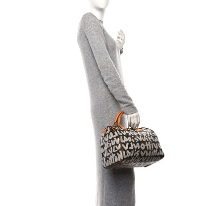 Louis Vuitton Monogram Graffiti Speedy 30 Silver 2 of 16