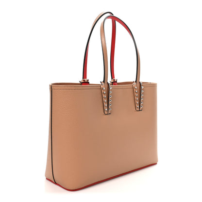 Christian Louboutin Calfskin Spikes East West Cabata Tote Nude 3 of 9
