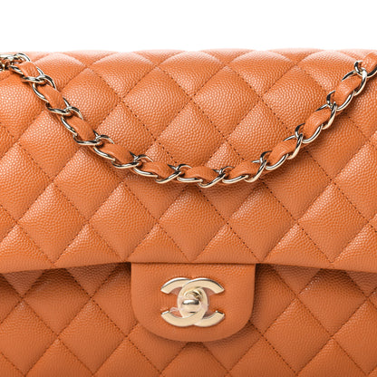 Chanel Caviar Quilted Medium Double Flap Light Brown 10 of 11