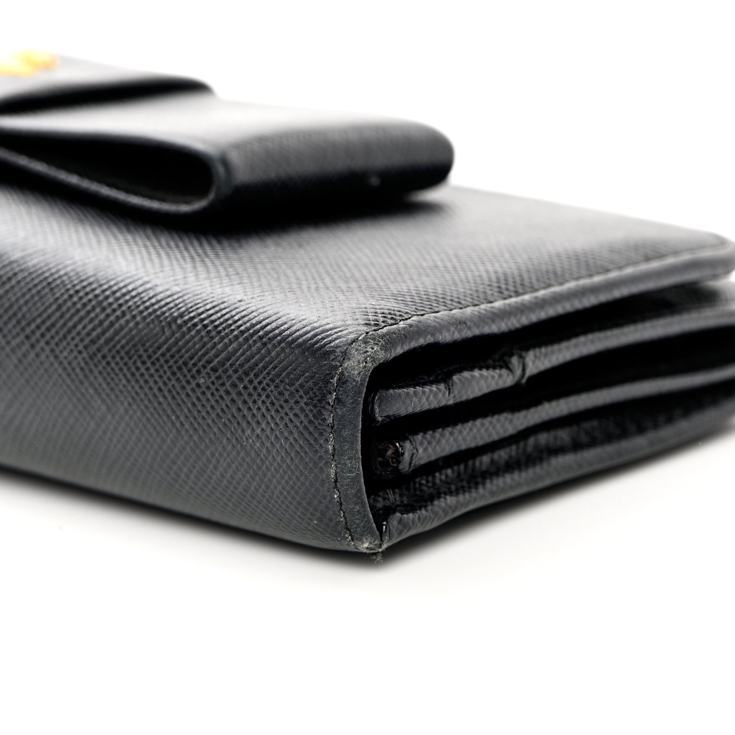Saffiano Bow Continental Wallet Black