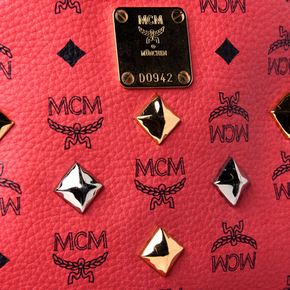 MCM Visetos Medium Sprinkle Stud Stark Backpack Corail 9 of 11