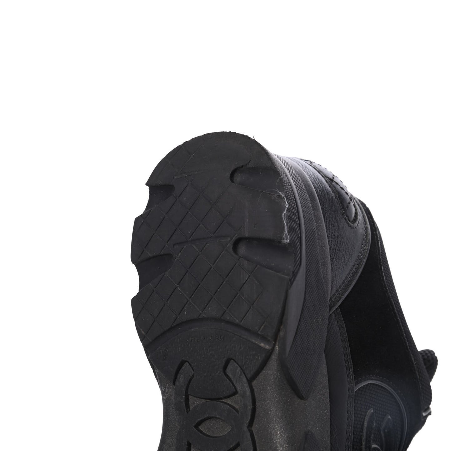 Toile Suede Calfskin CC Sneakers 39 Black