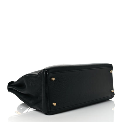 Hermes Taurillon Clemence Kelly Retourne 35 Black 3 of 11