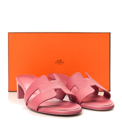 Hermes Epsom Oasis Sandals 37 Rose De Venise 9 of 9